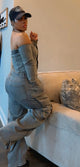 Baggy Denim Cargo Jumpsuit