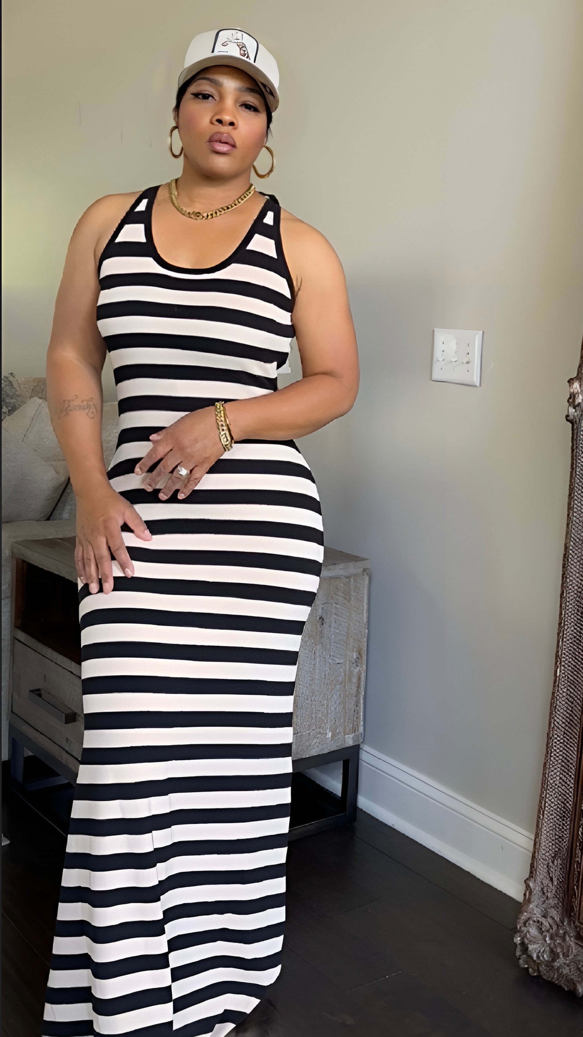 Stripe maxi (dress) –